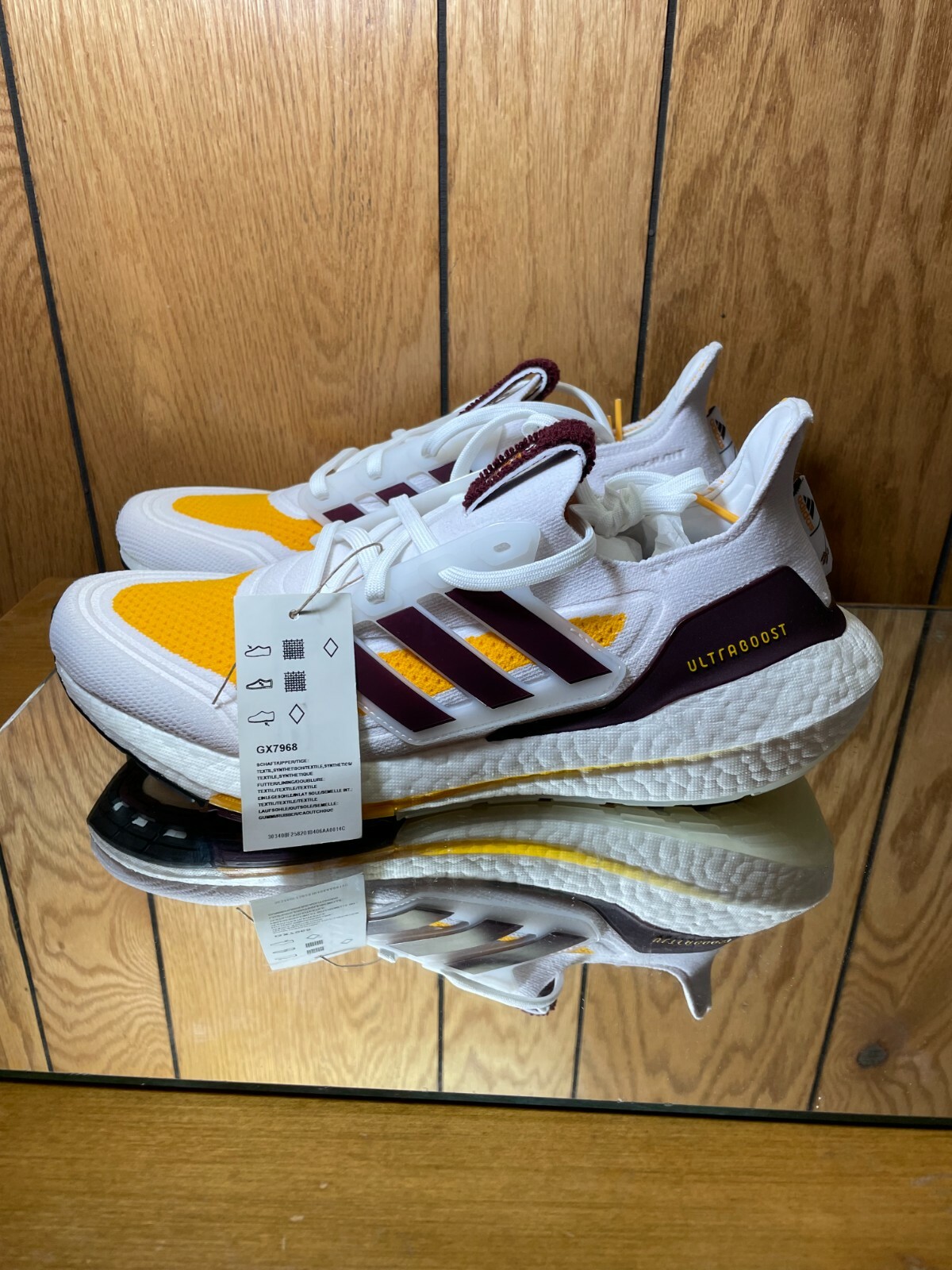 Adidas Ultraboost 21 Mens NCAA Arizona State Sun Devils ASU Sparky GX7968 s 9