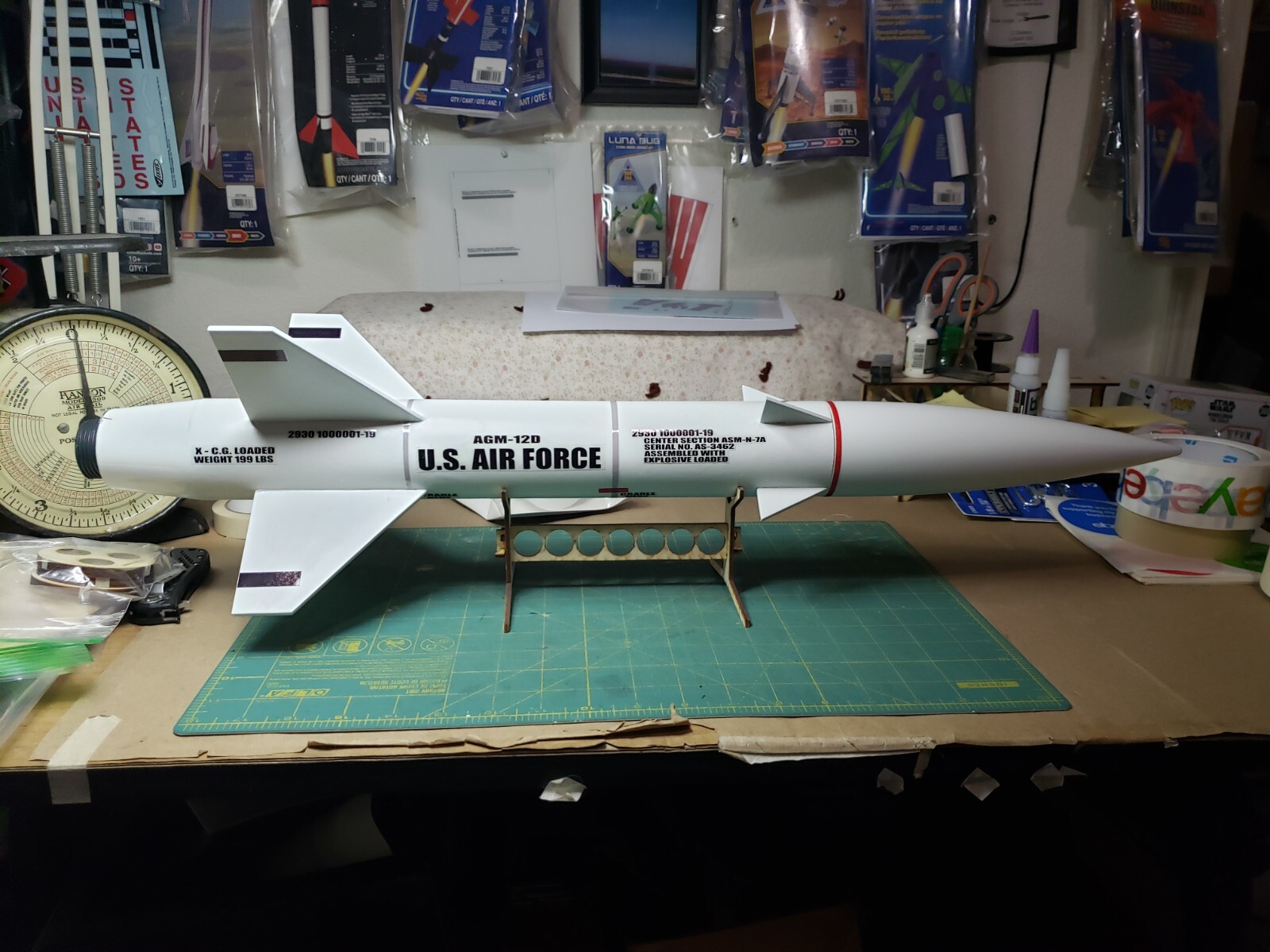 Upscale Estes Bullpup 12D #1972 Model Rocket Kit 2.5" 29mm F-G Power!