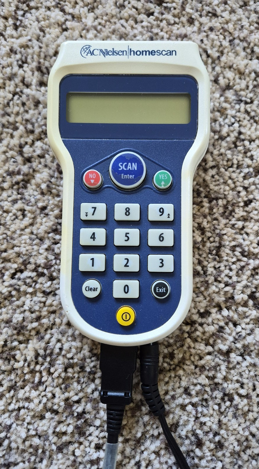 AC NIELSON HOMESCAN HANDHELD BAR CODE SCANNER w/ Cords -Original Box -Intermec