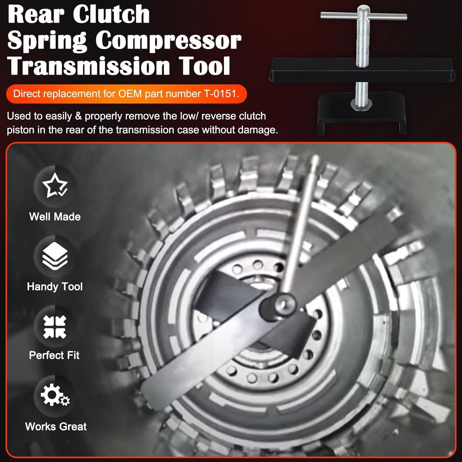 T0151 Rear Clutch Spring Compressor Transmission Tool 4l60e Low & Reverse Spring
