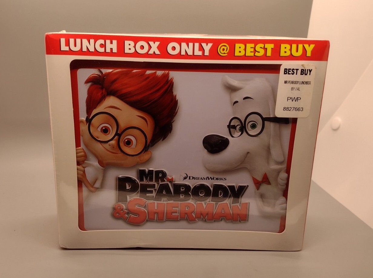 NEW Dreamworks Mr Peabody & Sherman Collectible Metal Tin Lunch Box Best Buy