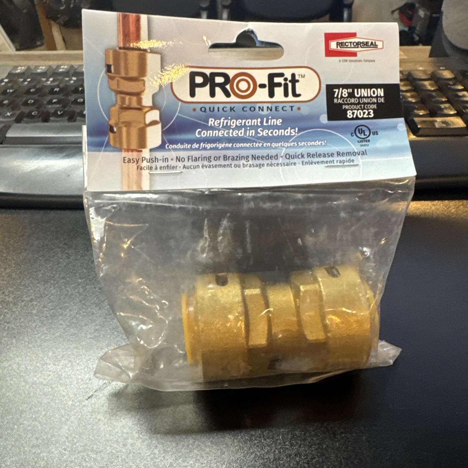 RectorSeal 87023 PRO-Fit 7/8" Quick Connect Union HVAC AC Refrigerant line