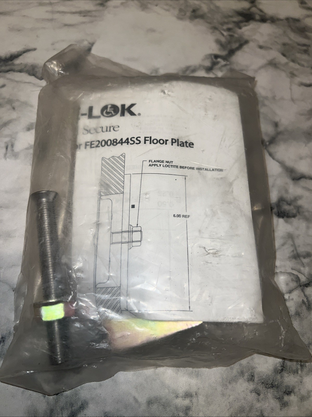 FE200844-SS Series L Flush Mount Floor Plate Kit For Wheelchair Restraint QTY 1