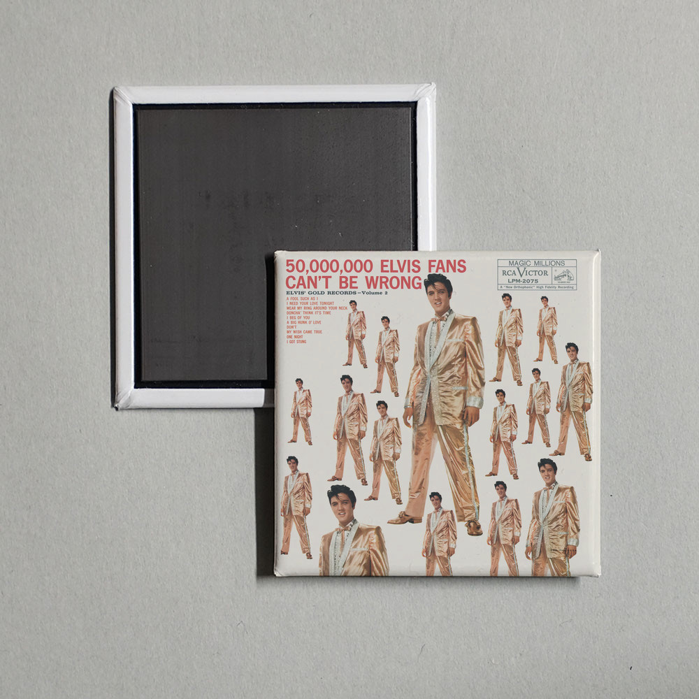 Elvis Presley - 50,000,000 Elvis Fans Can't Be Album Cover Locker Fridge Magnet