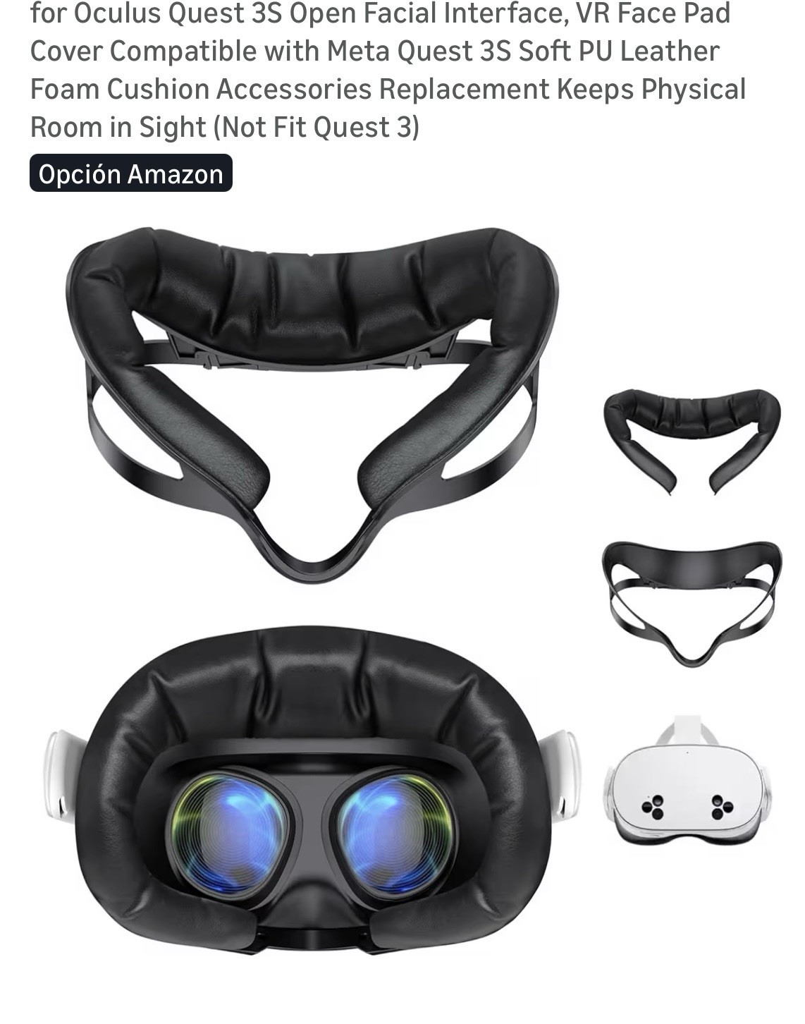 Oculus, VR FaceMetaQuest 3SSoft PU Leather FoamCushion ReplacementNot Fit Quest3