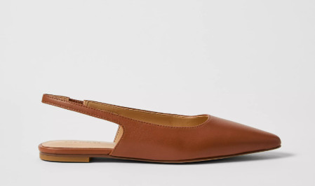 New Ann Taylor Leather Slingback Flat