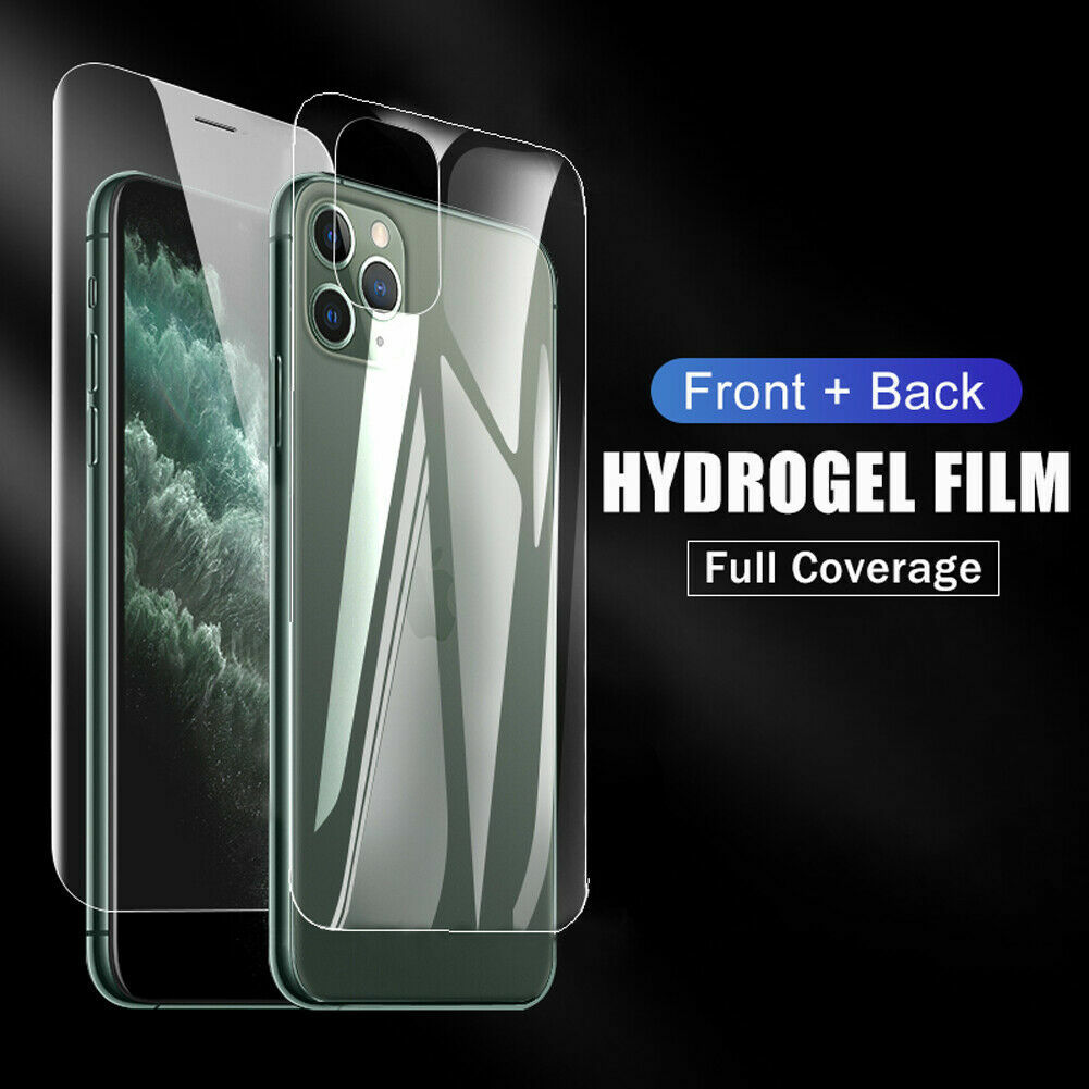 2pcs Front+Back Hydrogel Screen Protector Film For iPhone 16 15 14 13 17 Pro Max