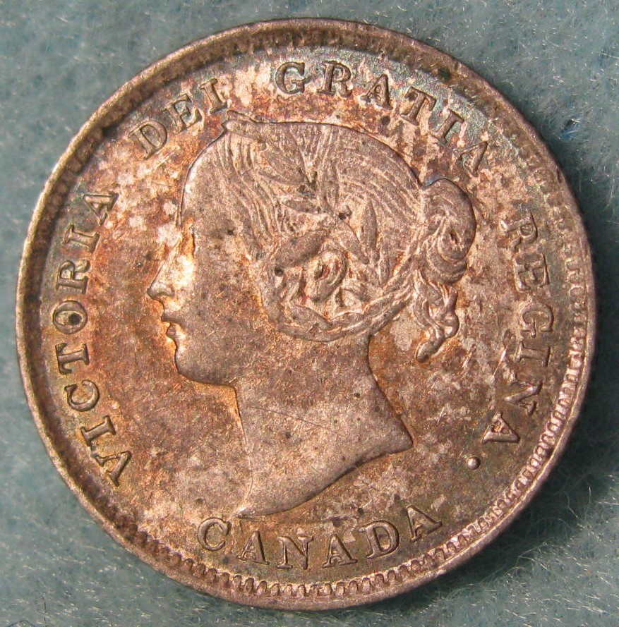 1896 Canada 5 Cent Silver World Silver Coin AU-Uncirculated #563