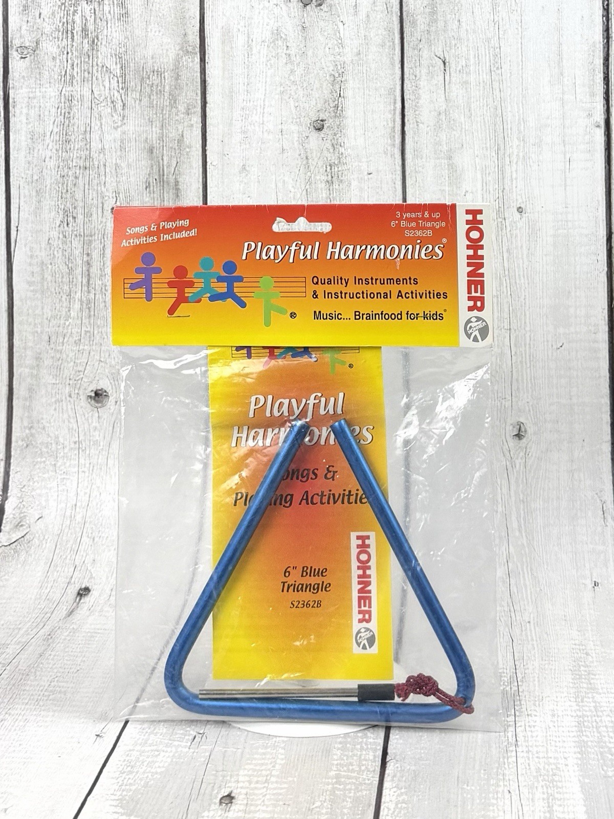 Hohner Playful Harmonies 6” Blue Triangle  instruments brand new 0005