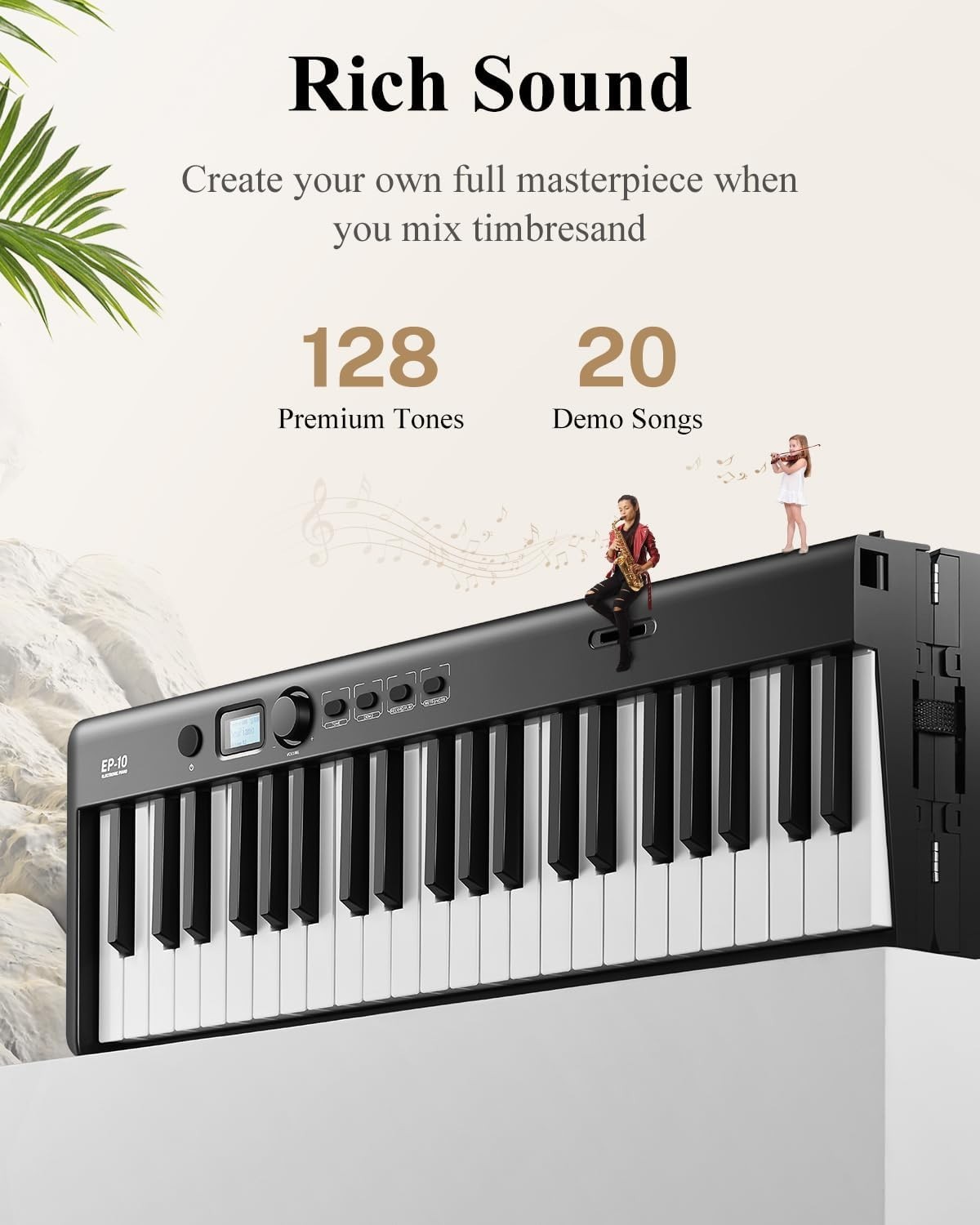 Foldable Electric Piano 88 Key Bluetooth Portable