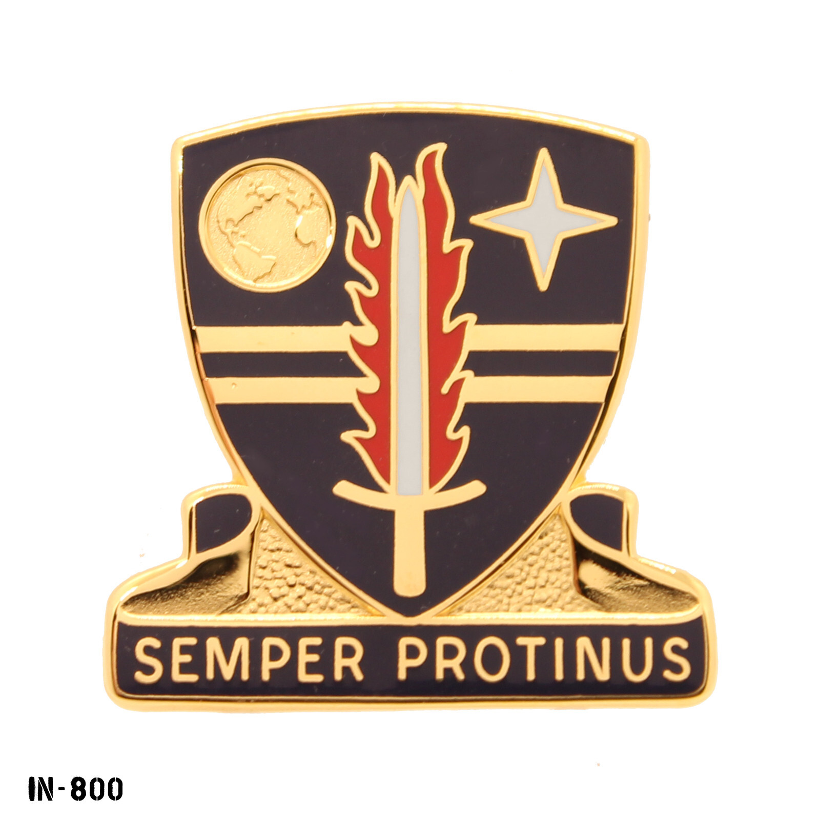 409th Support Brigade ~ Semper Protinus ~ US Army DUI Crest Pin ~ Vanguard ~ NEW