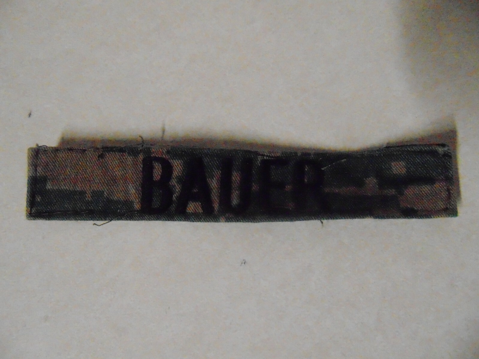 MILITARY PATCH US MARINE CORPS NAME TAPE TAG SEW ON MARPAT COMBAT USED BAUER