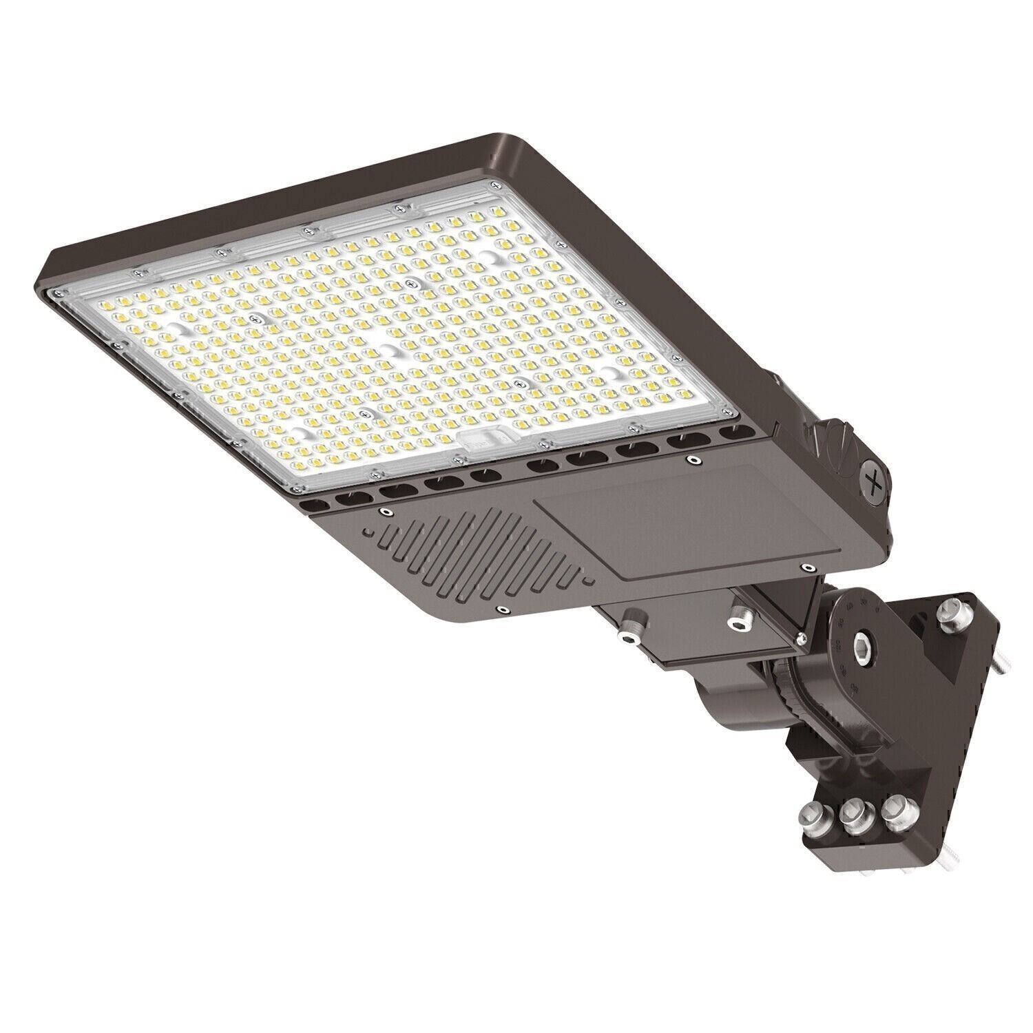 Arm Mount Shoebox LED Parking Lot Light 200W Dusk To Dawn Fixture Outdoor Lights