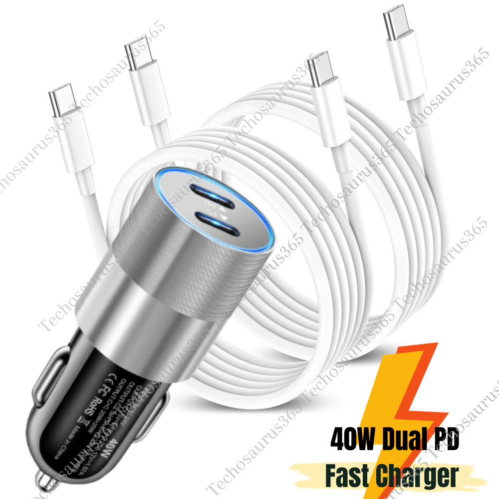 For iPhone 15 Pro Max Plus iPad Samsung 40W USB-C Fast Charger PD Type-C Cable