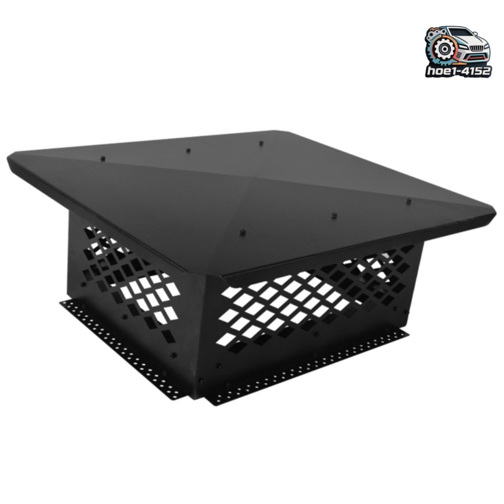 17" x 21" Chimney Cap Flue Caps Windproof Fireplace Chimney Cover Outside Black