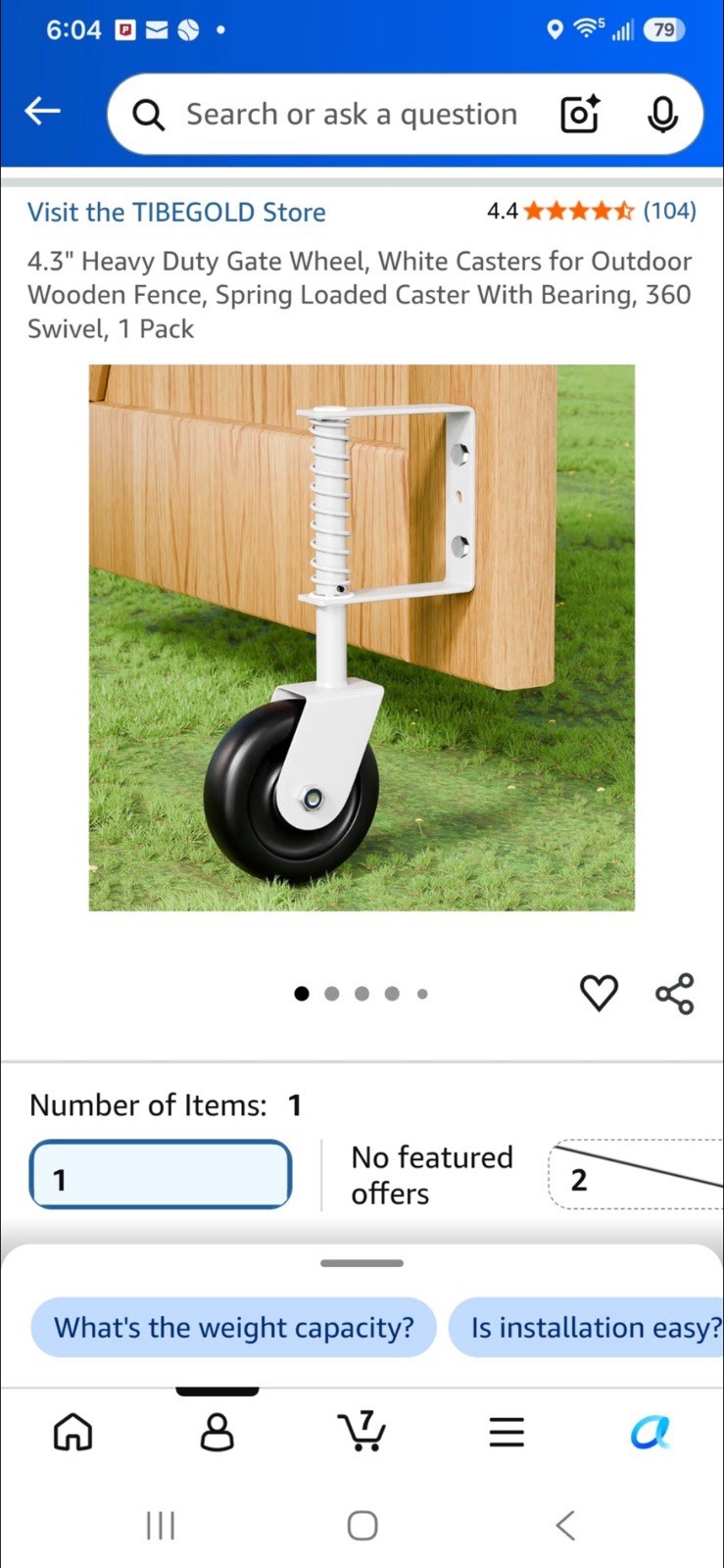 2 Heavy Duty Gate Wheels