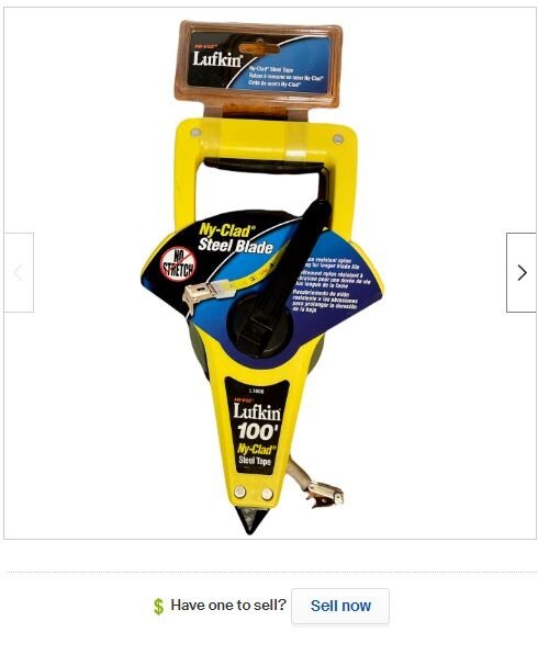 Lufkin L1806 1/2" x 100'  Hi-Viz Yellow Ny-Clad Tape Brand New