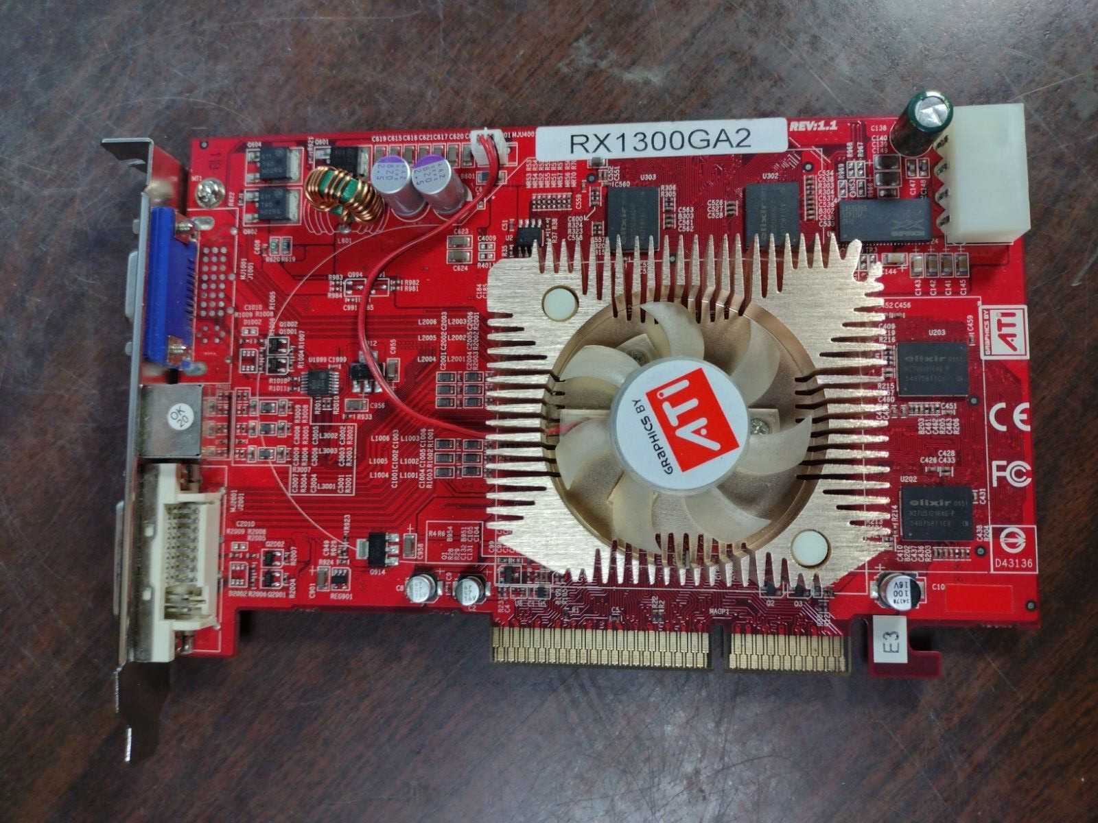 GECUBE RADEON RX1300GA2-E3 PC VIDEO CARD 4X/8X 512MB GDDR2 PRE-OWNED GOOD