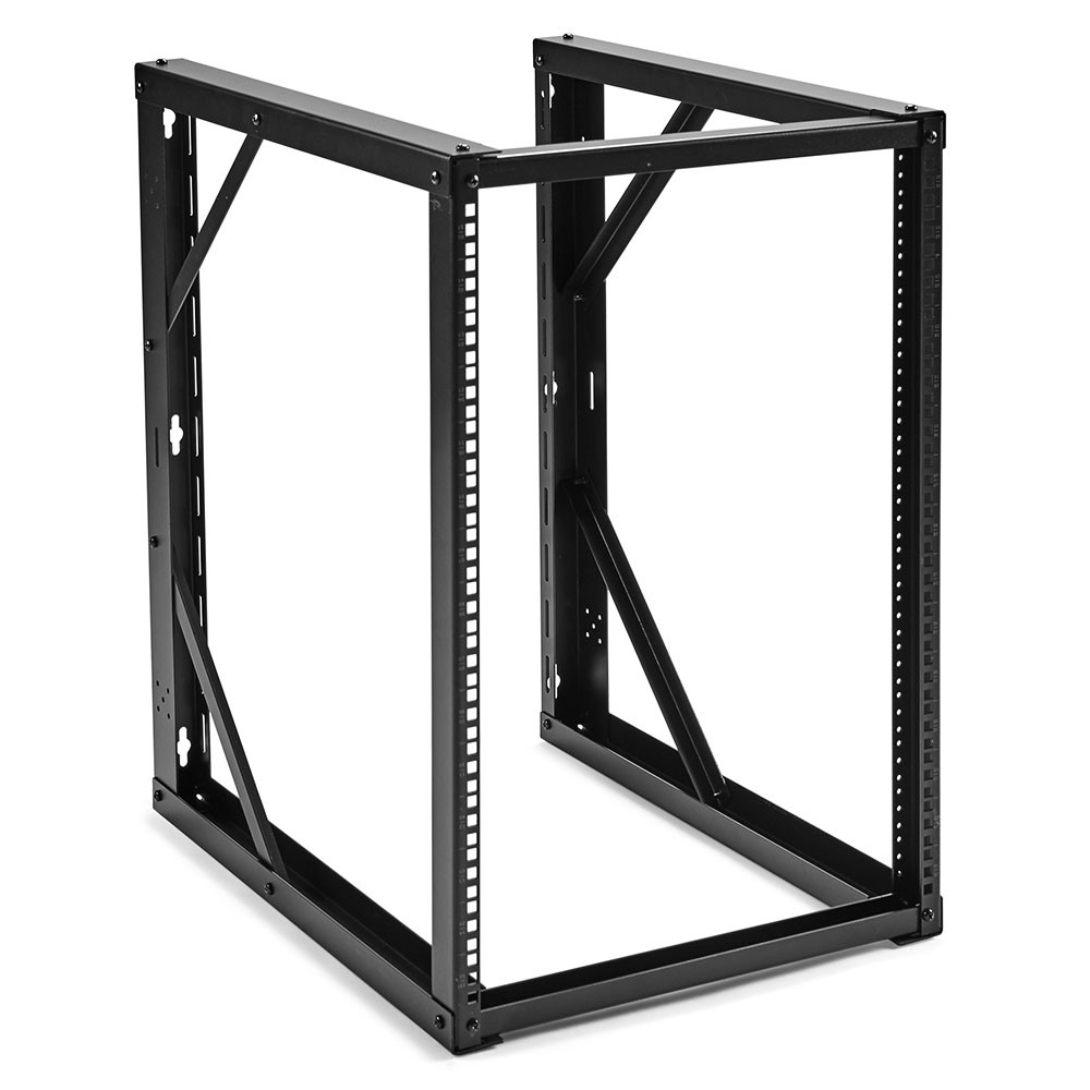 NavePoint 15U Wall-Mount Open Frame Network Rack 24.81 Inch Depth, AV Rack,