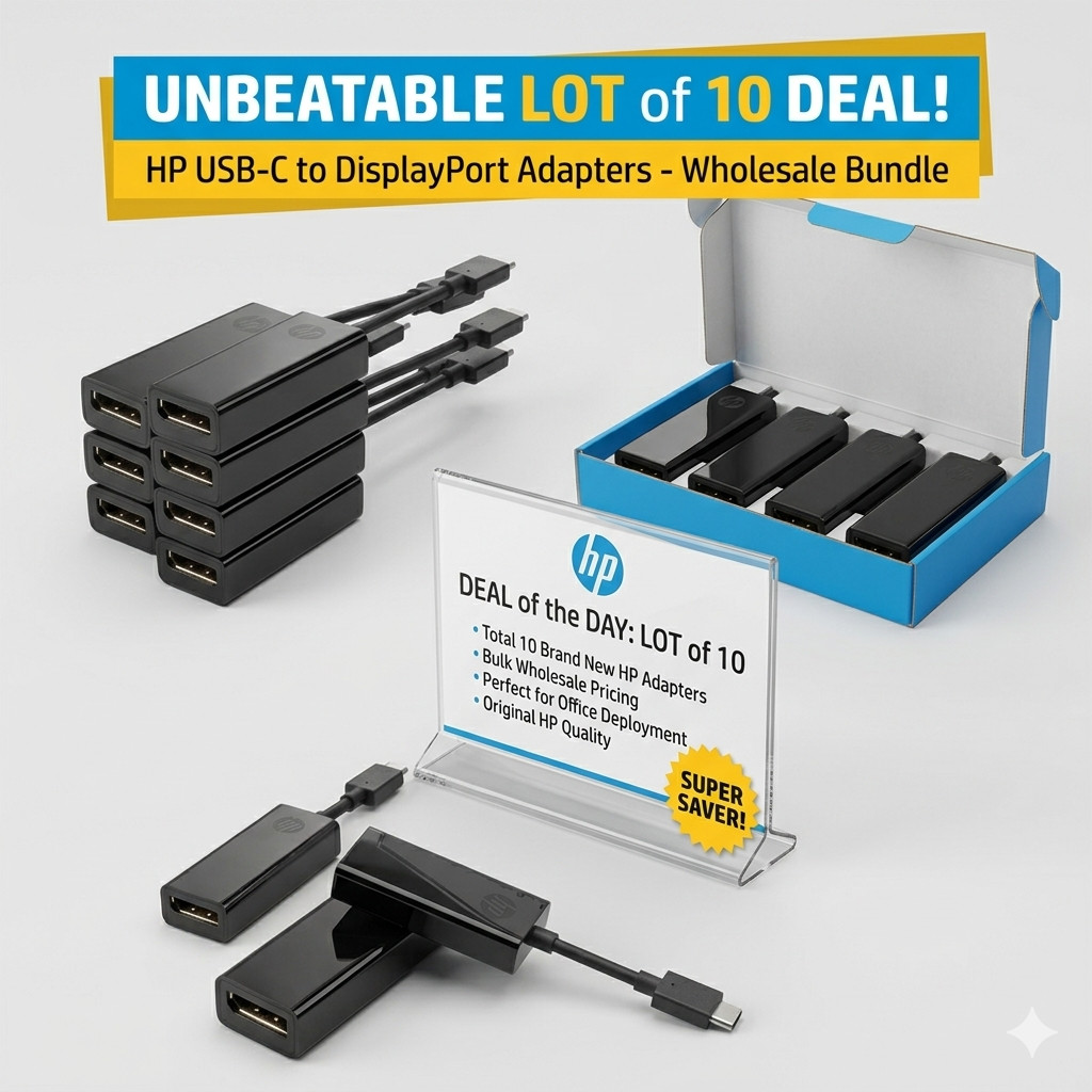 LOT OF 10 - HP USB-C DisplayPort Adapter 831119-001 - NEW