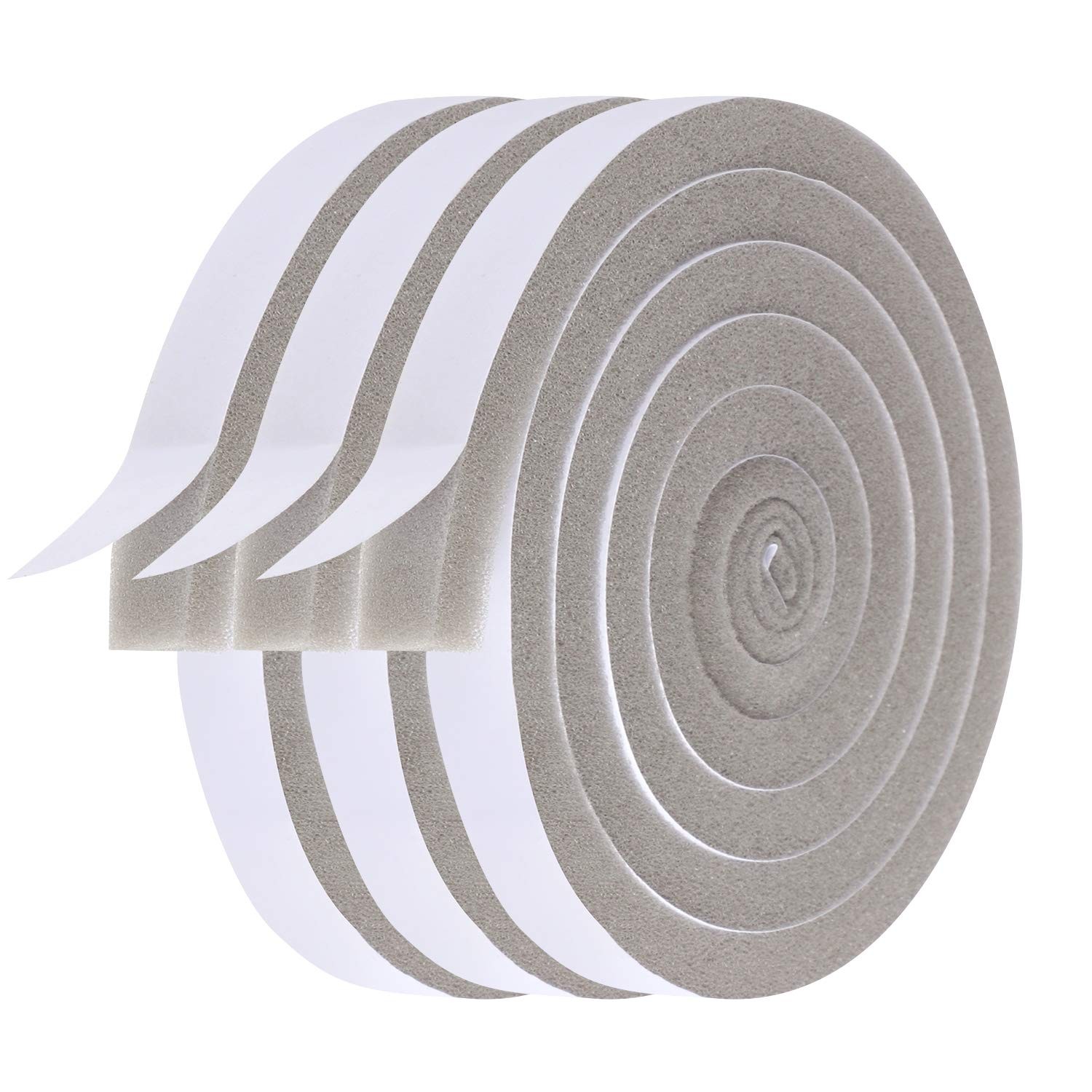 Foam Weather Stripping-3 Rolls,1/2 Inch Wide X 1/2 Inch Thick Total 20 Feet L