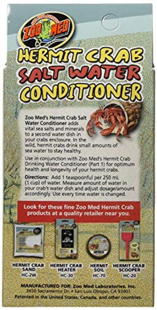 (3 Pack) Hermit Crab Salt Water Conditioner, 2.25-Ounce Each