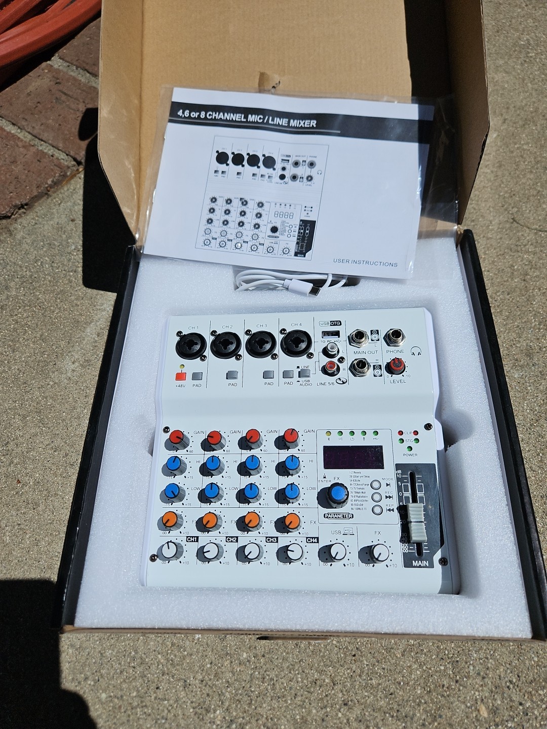 6-Channel Audio Mixer with 99 Sound Effects for Pc,Portable Sound Mixing Console