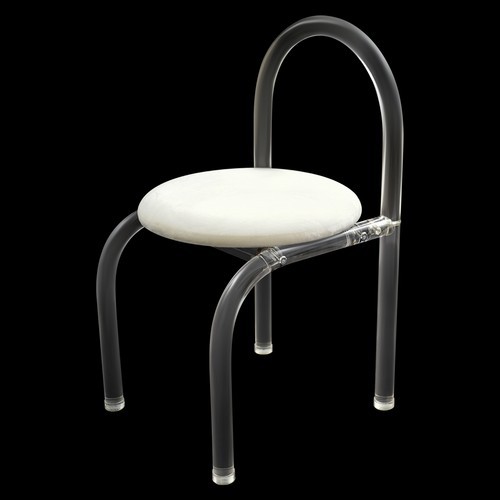 Modern Minimalist Acrylic Clear Desk Chair Makeup Chair 40*40*72cm Velvet
