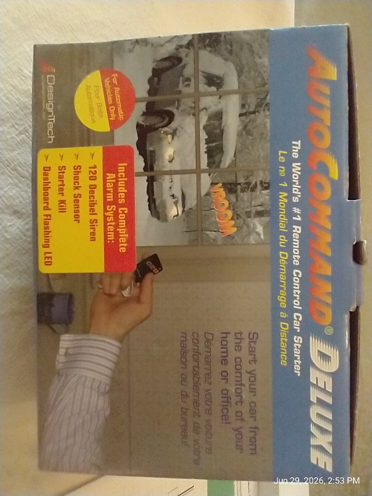 Remote Control Car Starter AutoCommand Deluxe Model 20038 Design Tech, Va.