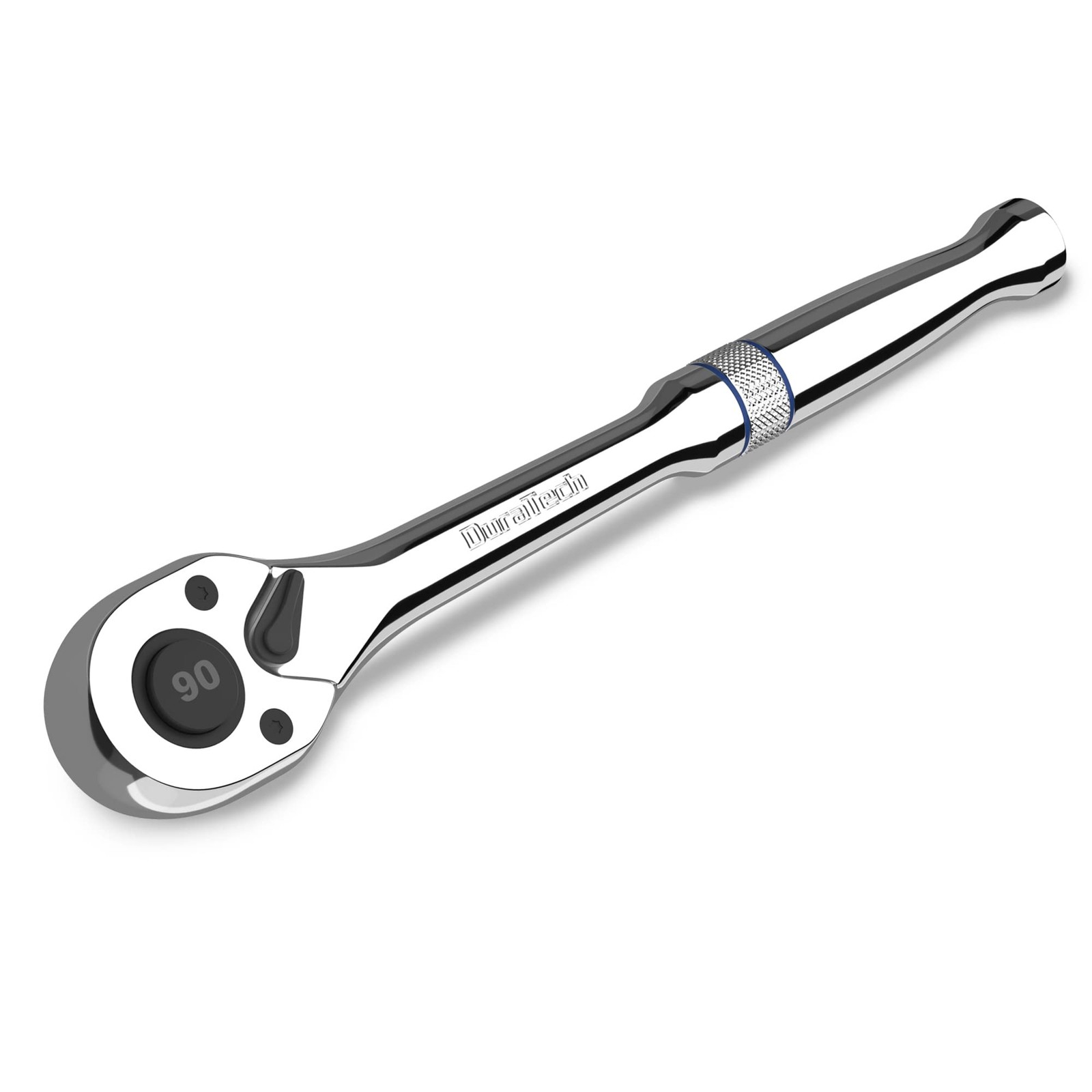 DURATECH 1/4-Inch Drive Ratchet, 90-Tooth Quick-release Ratchet 1/4", Silver