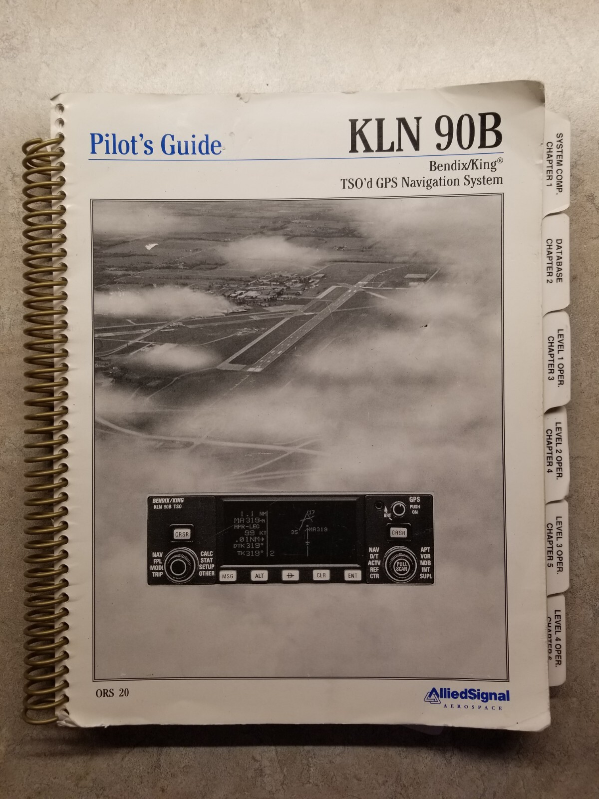 Bendix King KLN-90B GPS Airplane Pilot's Guide Manual Original Spiral Bound Book