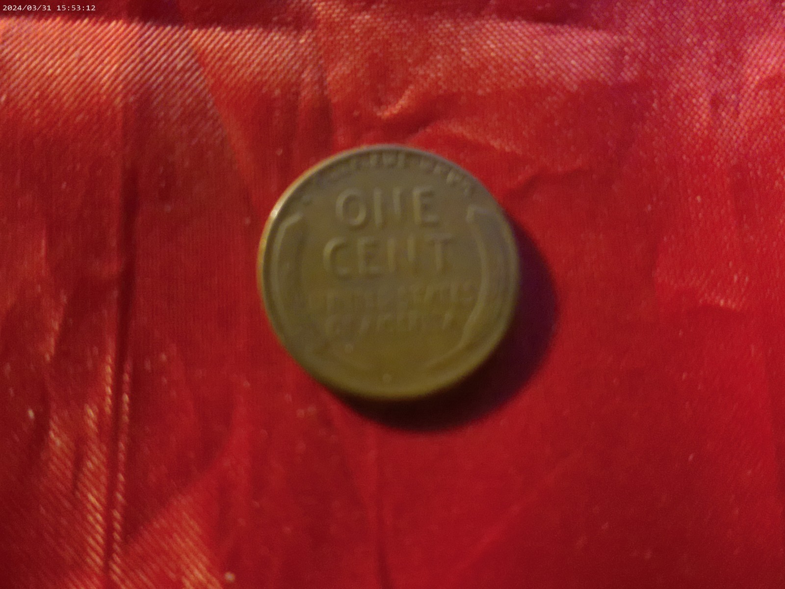 1955-P Lincoln Cent with Obverse Error Lamination on Rim
