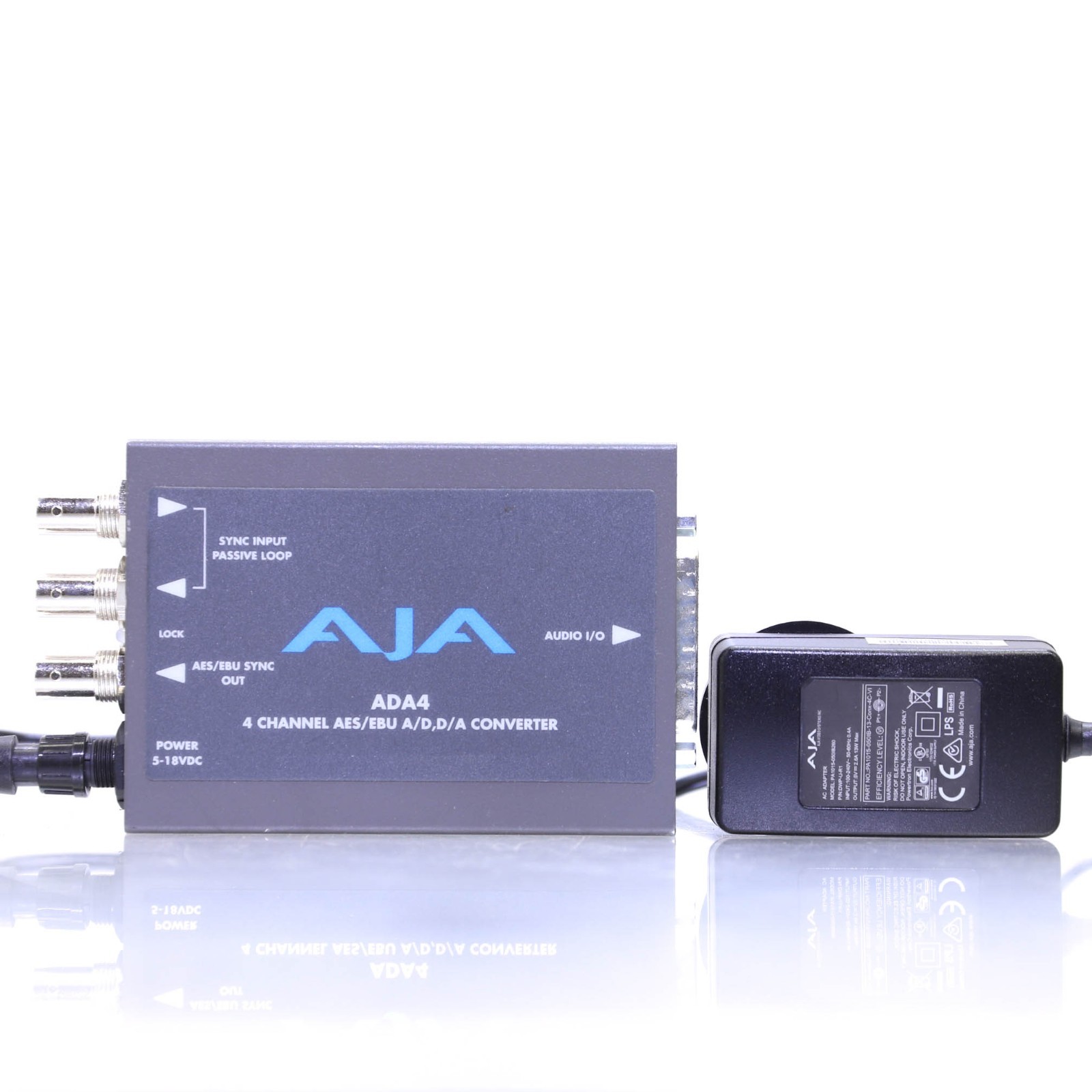 AJA ADA4 4Channel Bidirectional Audio Converter w/ AC ADAPTER T6-B4
