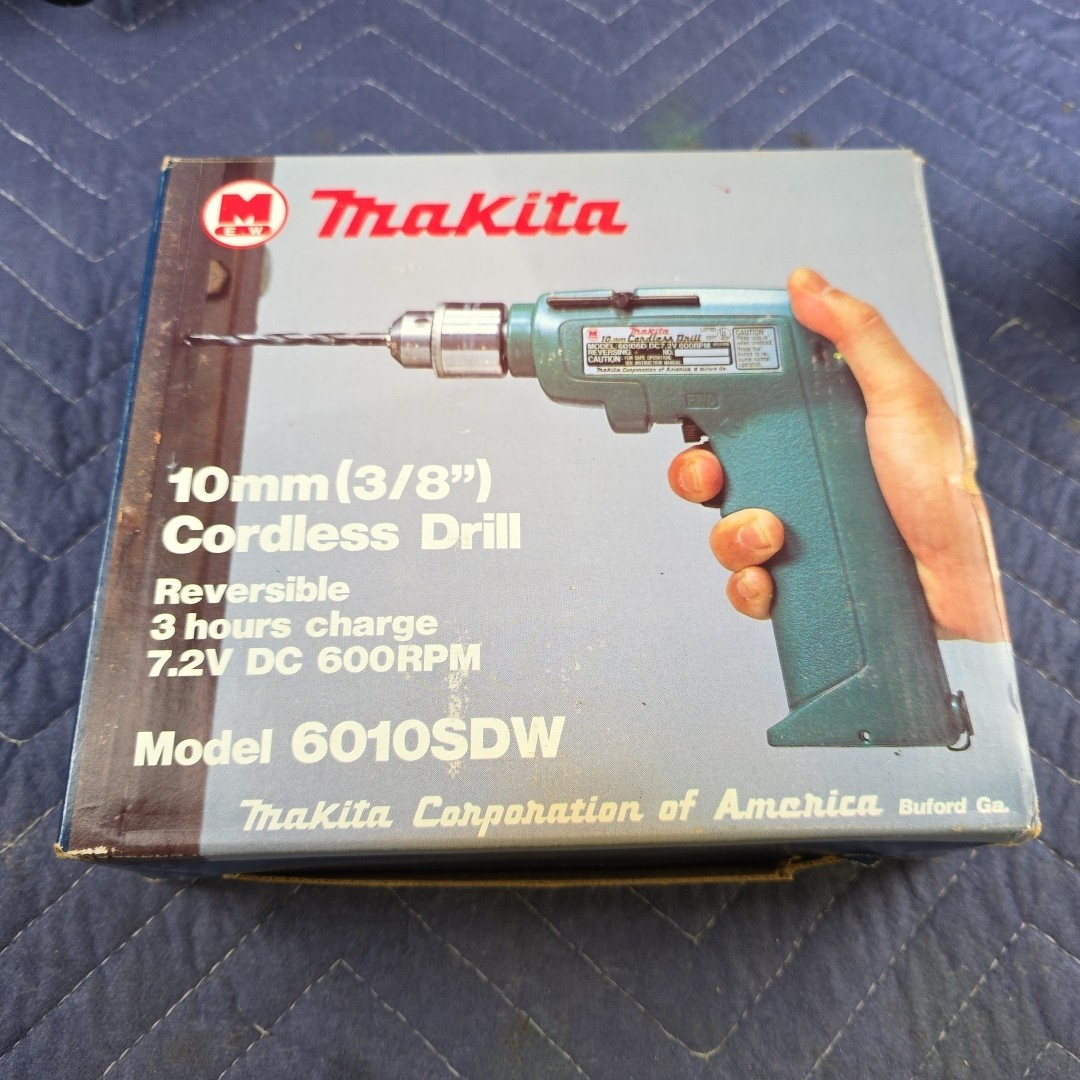 Vintage Makita 6010sdw 3/8 Cordless Drill 7.2v Nib