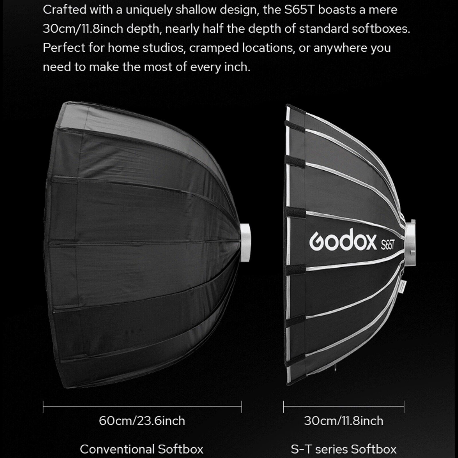 Godox S120T 120cm Umbrella Softbox Quick Release Soft Boxes Light Diffuser