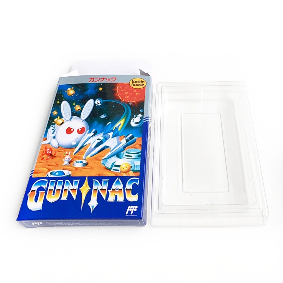 GUN NAC - Empty box replacement spare case for Famicom game +tray
