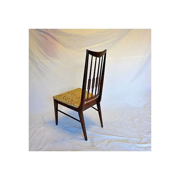 Mid-Century Reed-Back Dining Chairs - Set of 4