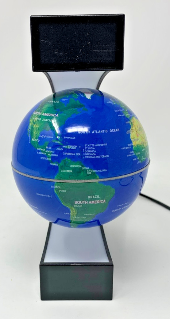 Globe Floating In Midair A Good Desk Decoration Color Led Lights