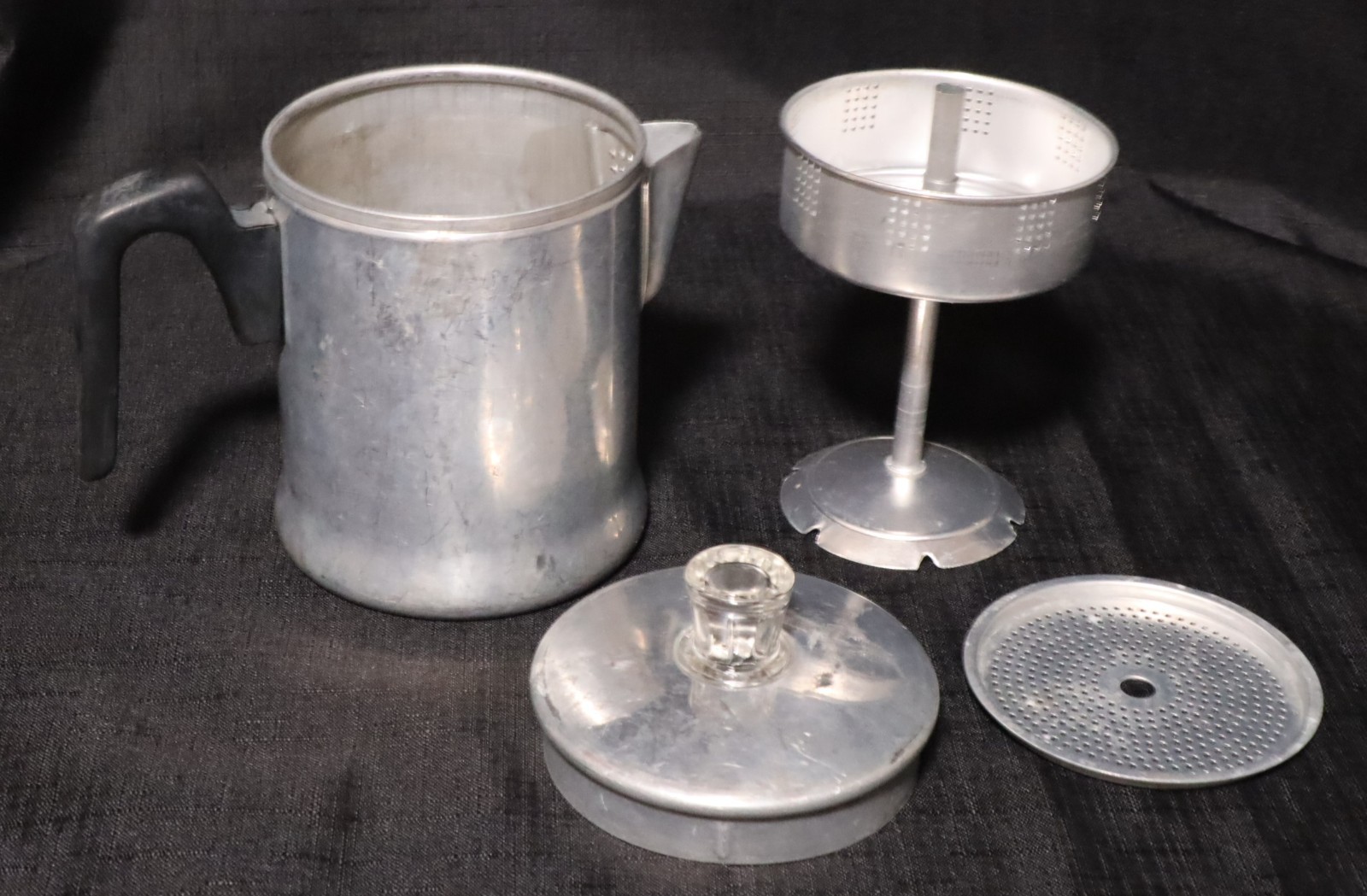 Vintage 5 Cup Aluminum Coffee Pot Camping Stovetop