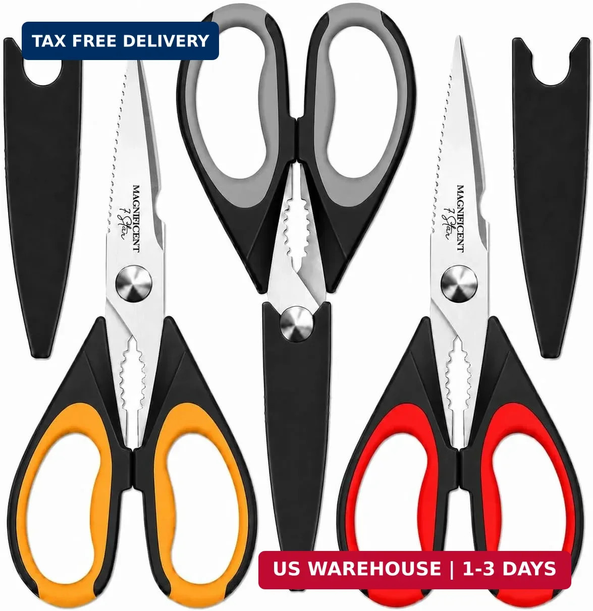 Magnificent Kitchen Scissors Heavy Duty - Multi-Purpose Kitchen Shears for Meat,