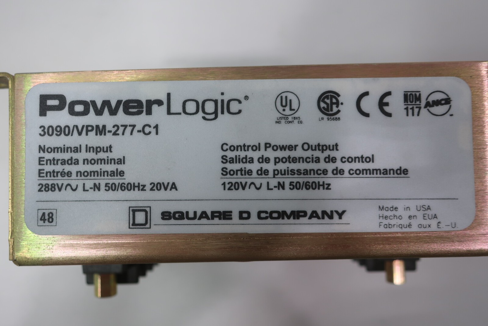 Square D 3090/VPM-277-C1 Powerlogic Power Supply Module