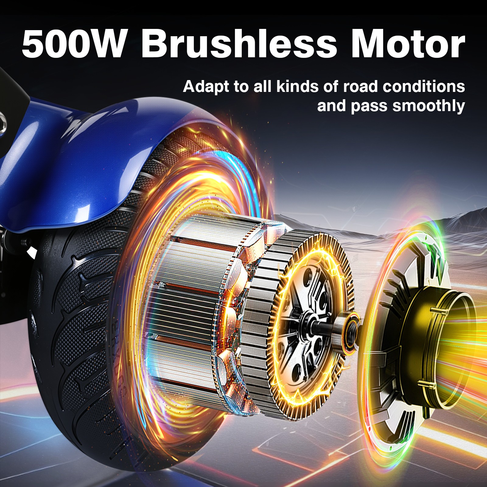 Foldable 4 Wheel Mobility Scooter Folding Drive Device for Seniors Adults US