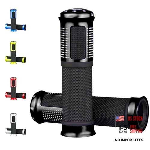 Universal Motorcycle Handlebar Grips Fits for Motorcycles with 7/8" Left Black