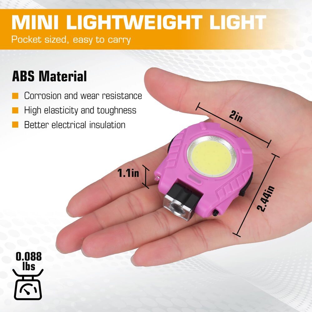 EverBrite 500LM Rechargeable COB Keychain Work Light Multifunctional Flashlights