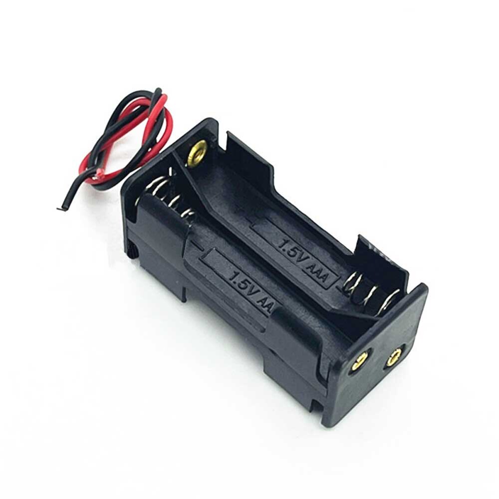 4Pcs Four/4X AAA DIY Battery Holder Case Box Base 6V/5V Volt With Bare Wire Ends
