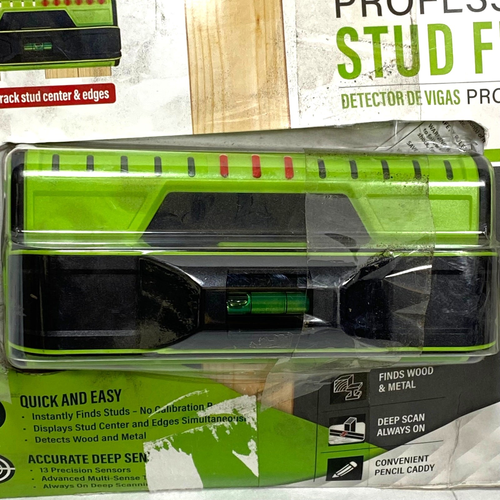 Precision Sensors Professional Stud Finder ProFinder 6000 + Built-In Level
