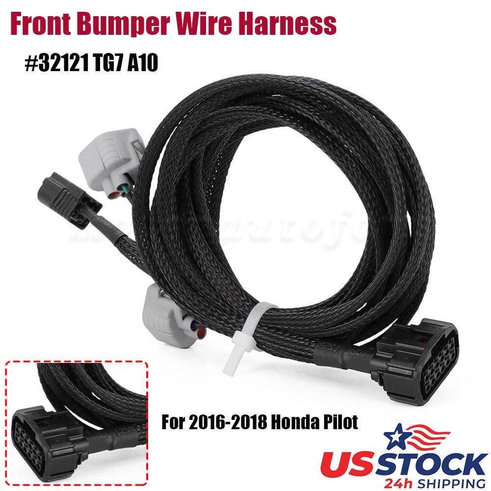 Front Bumper Wire Harness 32121-TG7-A10 For 2016-18 Honda Pilot EX EX-L Fog Lamp