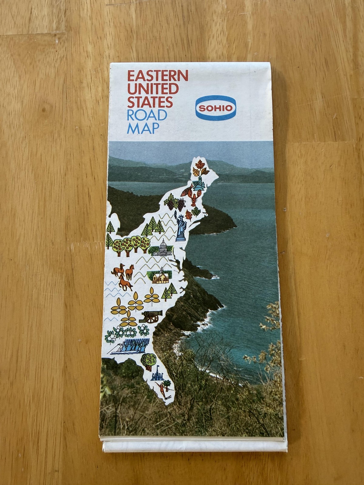 Vintage Sohio Eastern United States Road Map Travel Guide Folded Brochure USA