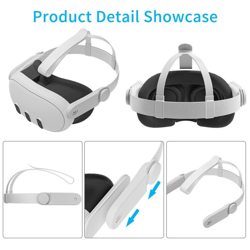 For Meta Quest 2/3/3S Headband Strap Adjustable Replacement Headband Strap