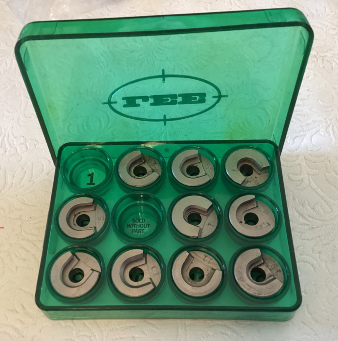 Lee Precision 90197 Universal Shell Holder Set 10 Piece Green Reloading Press